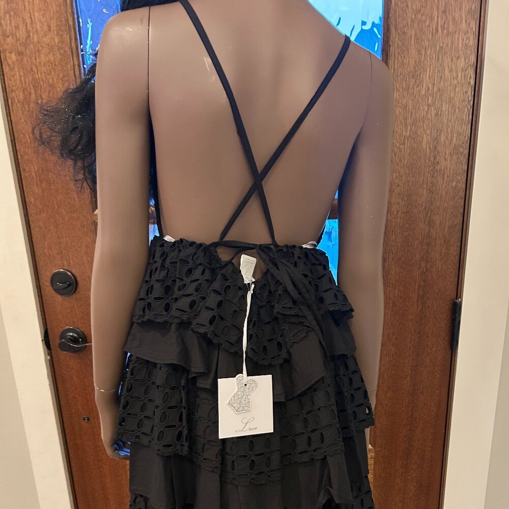 LACE The Label Eyelet Ruffle Tiered Mini Dress - Picture 6 of 9